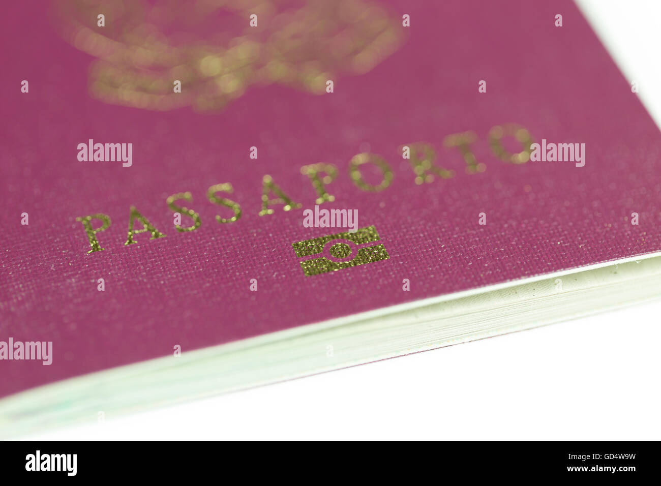 Italienische biometrischen Pass Stockfoto