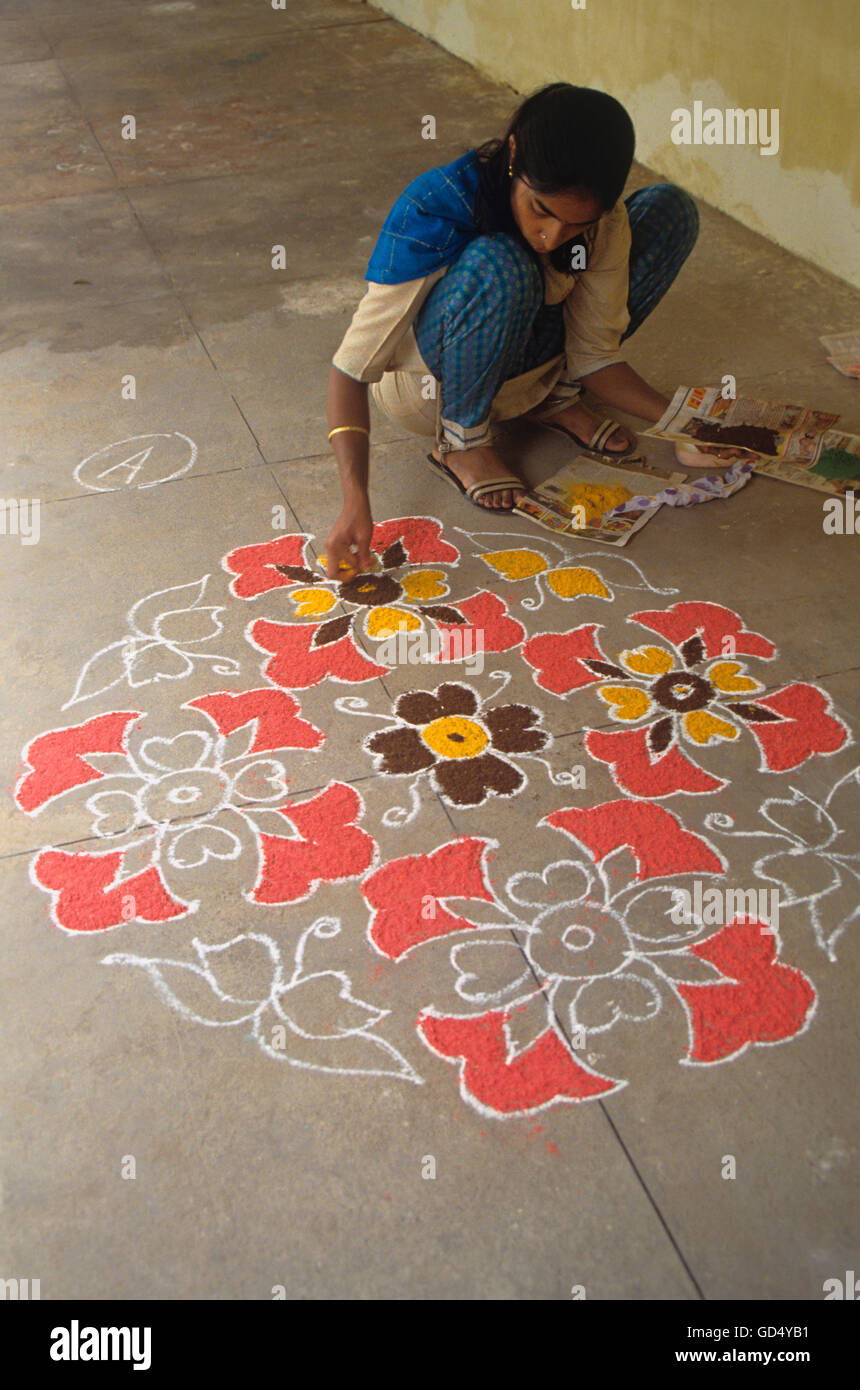 Rangoli Stockfoto