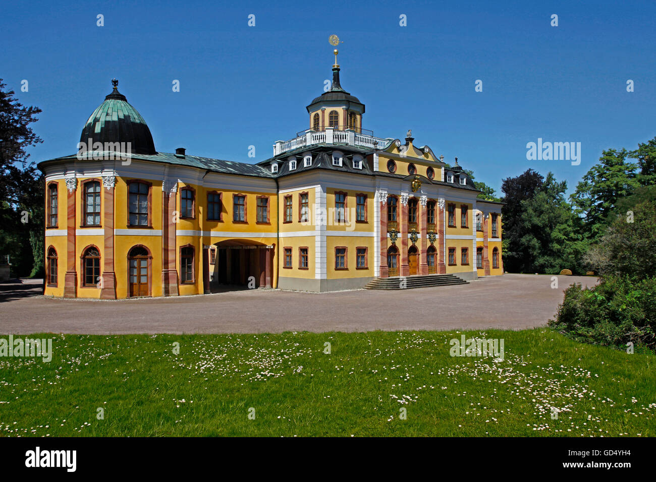 Schloss Belvedere, gebaut zwischen 1724 und 1732, Barock, Weimar, Urban District, Thüringen, Deutschland Stockfoto