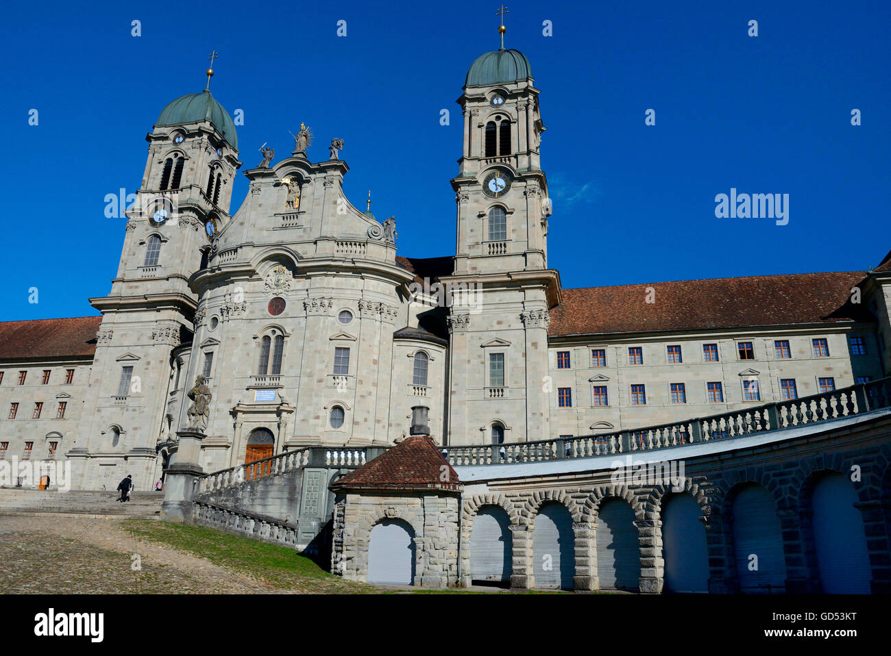 Kloster Einsiedeln, Einsiedeln, Kanton Schwyz, Schweiz Stockfoto
