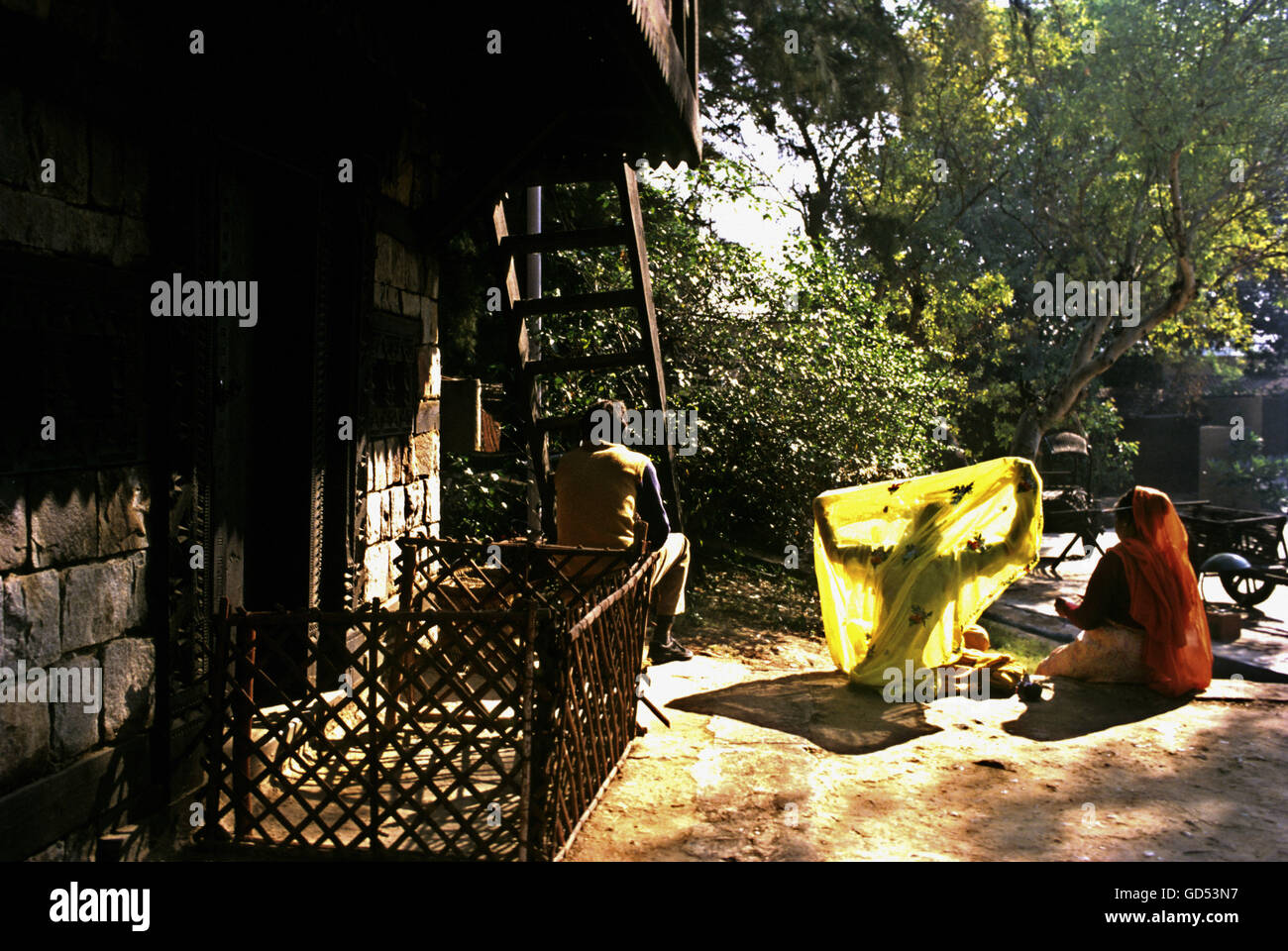 Traditionellen Himachali Holzhaus Stockfoto