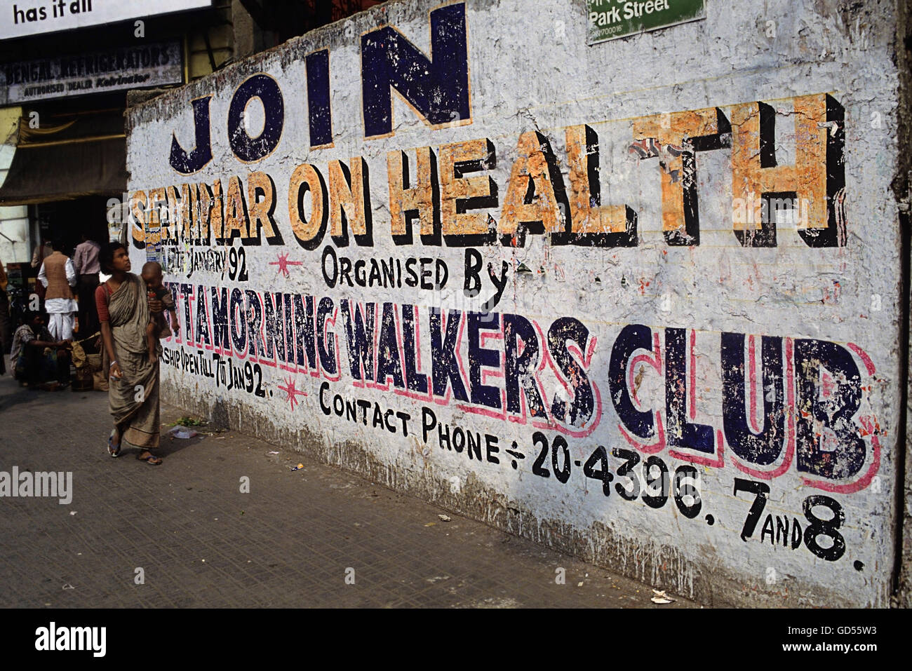 Straße Wandbild zur Förderung der Gesundheit Stockfoto
