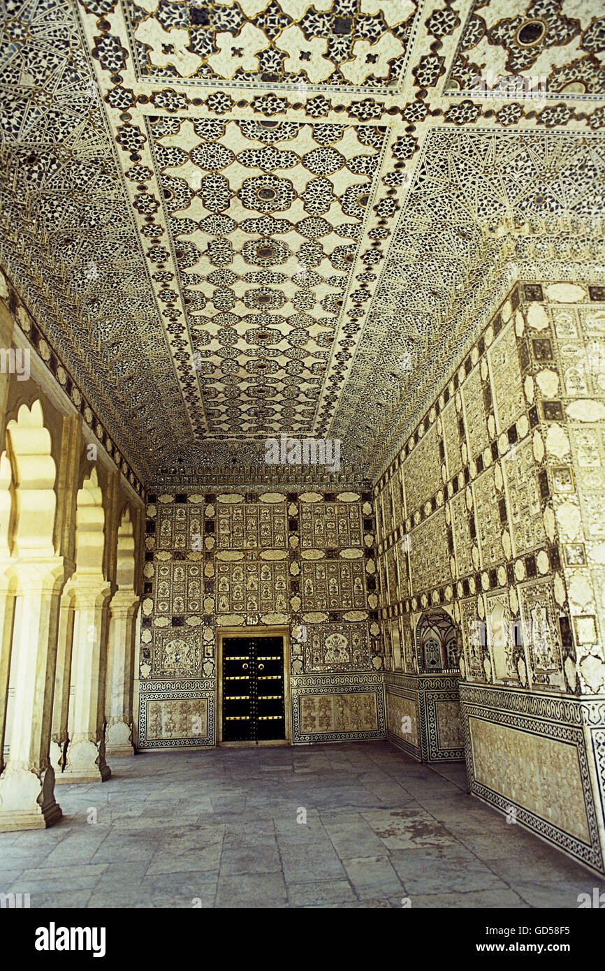 Sheesh Mahal bei Amer Fort Stockfoto