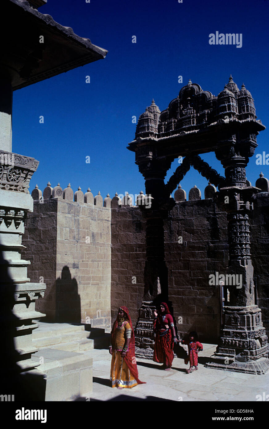 Frauen bei der Jain-Tempel Stockfoto