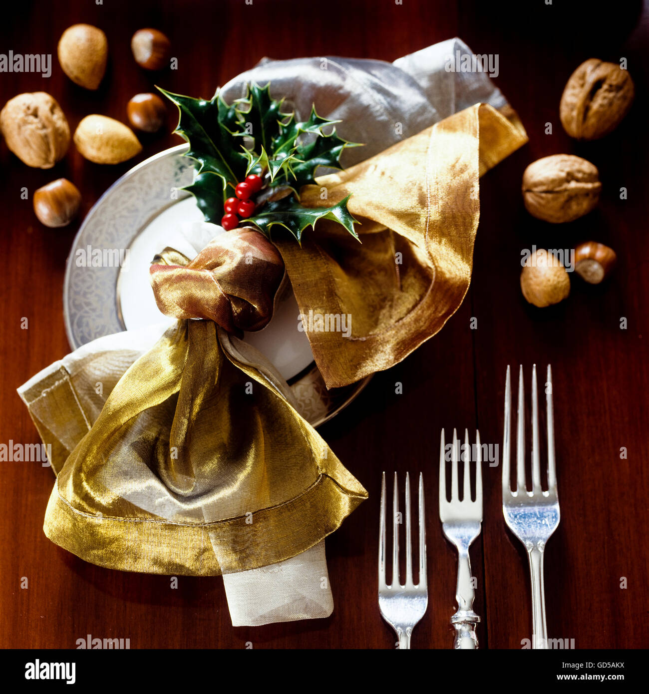 Weihnachtstisch Stockfoto