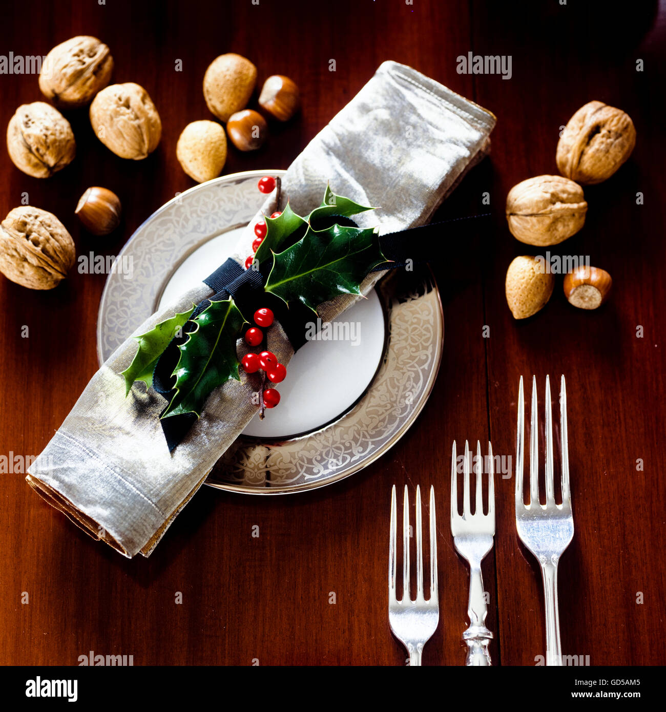 Weihnachtstisch Stockfoto