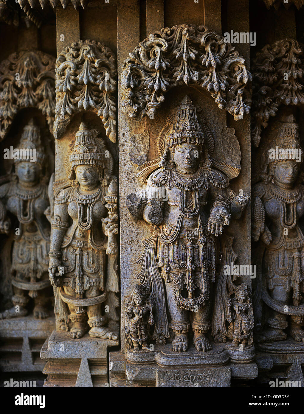 Skulptur von Lord Vishnu Stockfoto