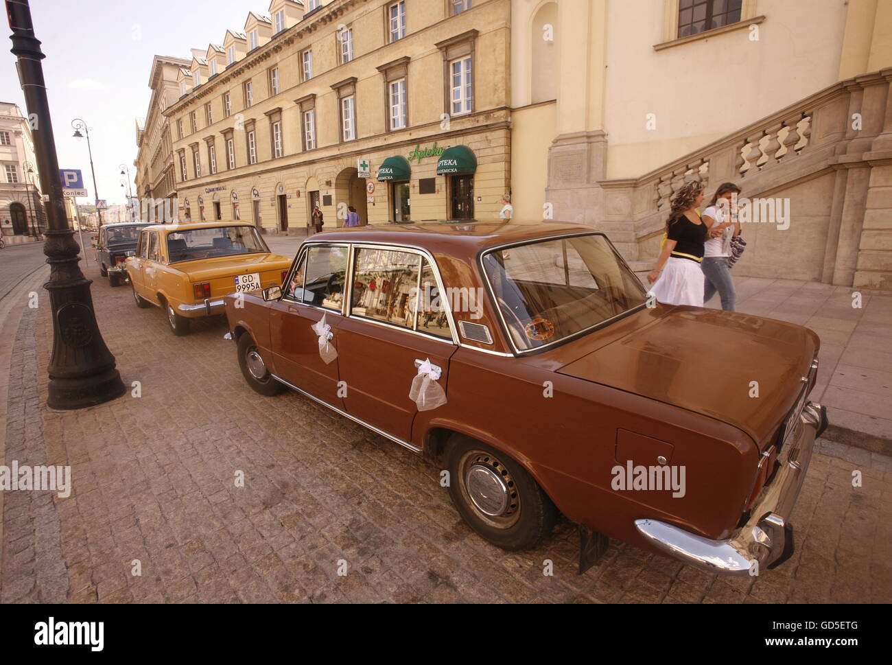 ein Streetszene in der Altstadt in Warschau in Polen, Ost-Europa. Stockfoto