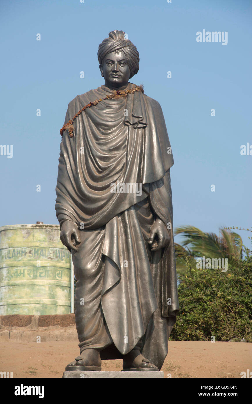 Swami Vivekananda Statue im Garten, Puri, Orissa, Indien Asien Stockfoto