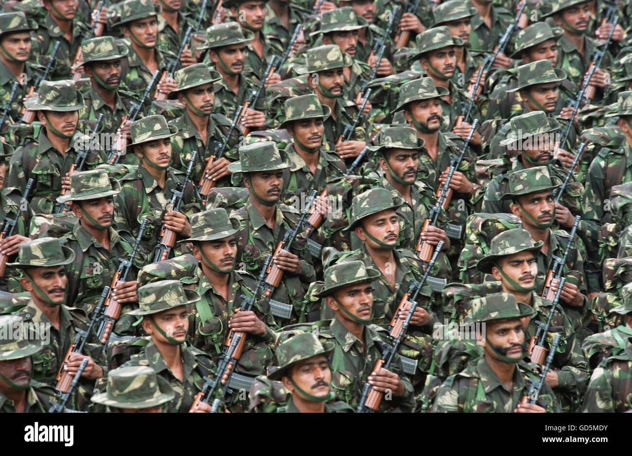 Armee Kontingent marschieren Stockfoto