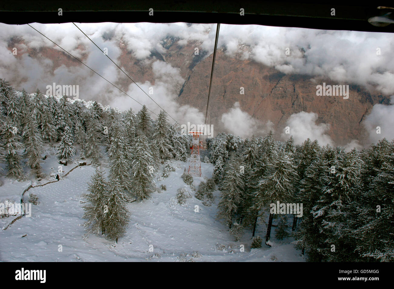 Schneelandschaft Stockfoto