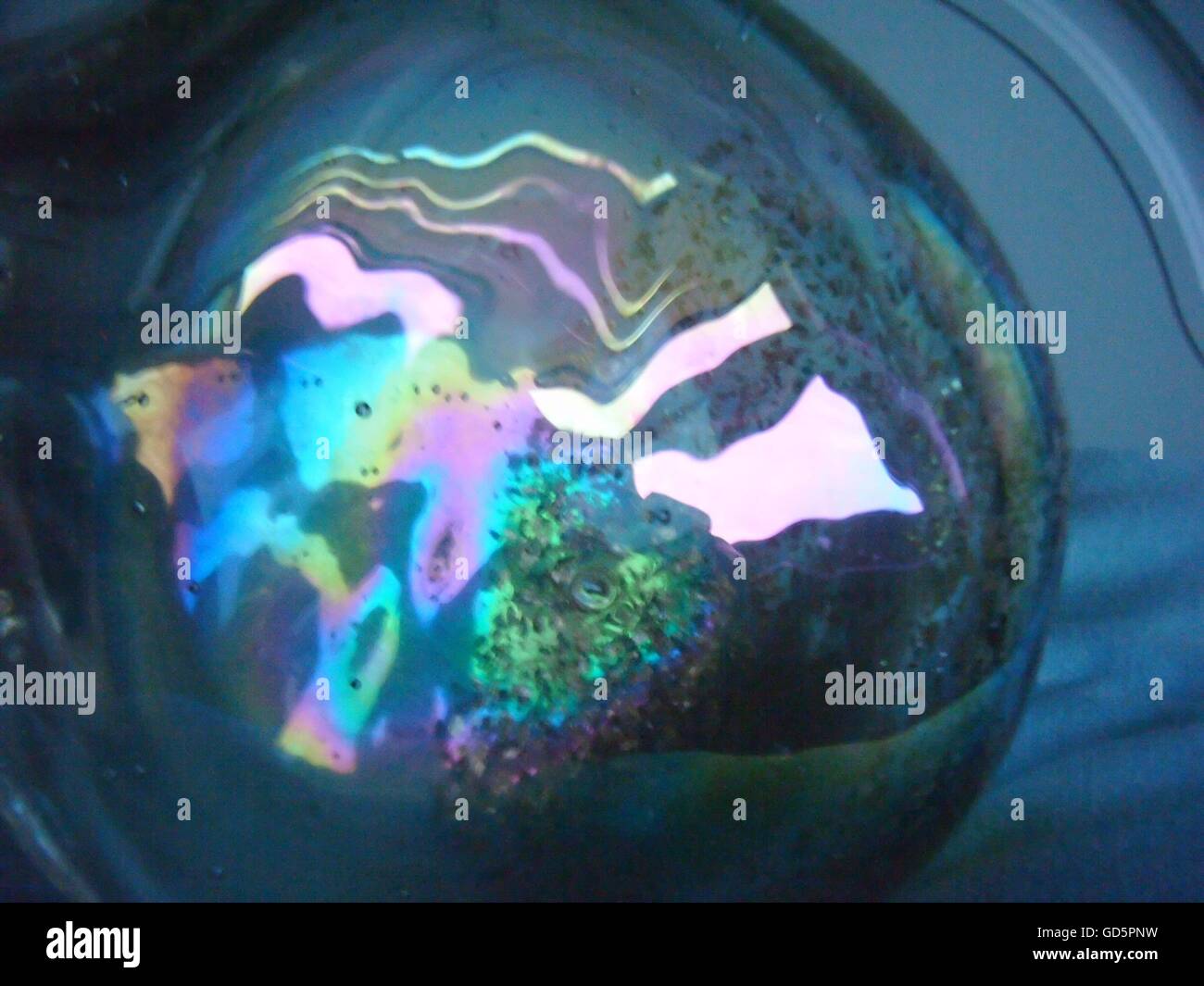 Jenseitige, psychedelische, Irisierende Glas. Stockfoto