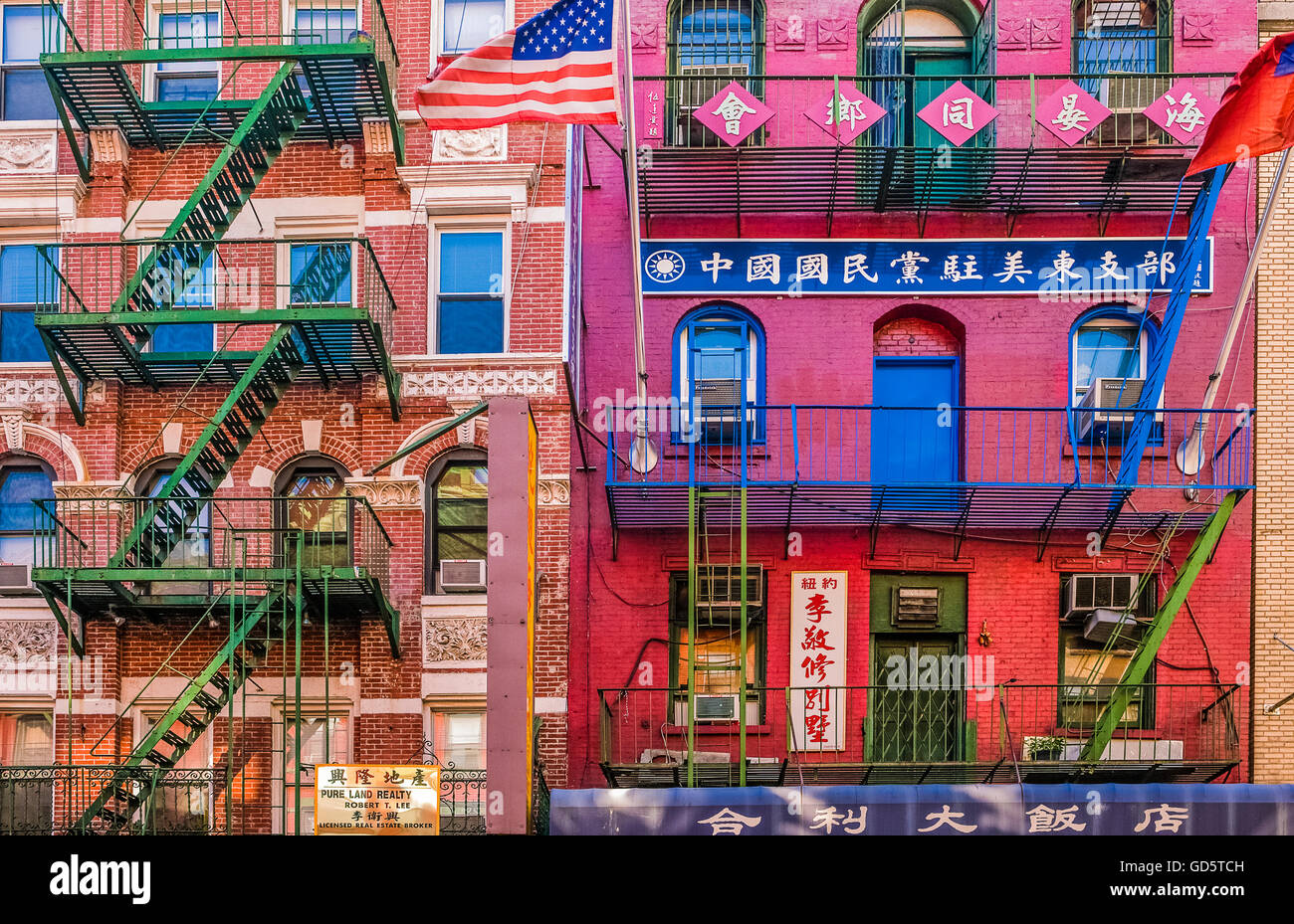 USA, New York, Manhattan, Chinatown, Verkürzung der Mott street Stockfoto