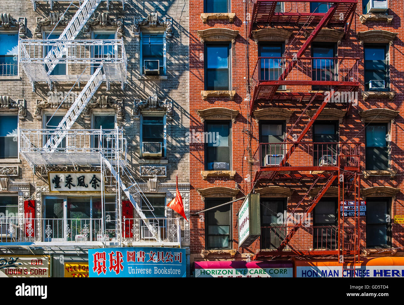 USA, New York, Manhattan, Chinatown, Verkürzung der Mott street Stockfoto