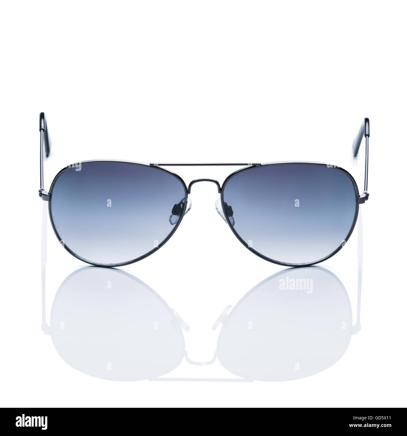 Pilotenbrille isoliert auf weißem Hintergrund Stockfoto