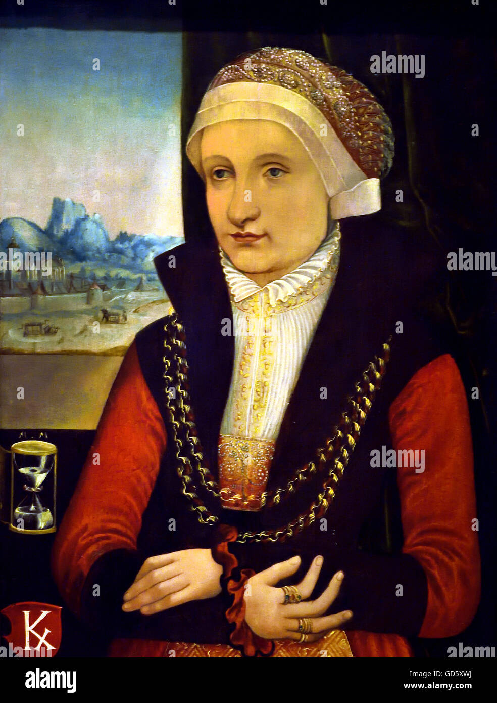 Doppelporträt von wenigen patrizischen Sachsen 1550 Deutsch Deutschland Stockfoto