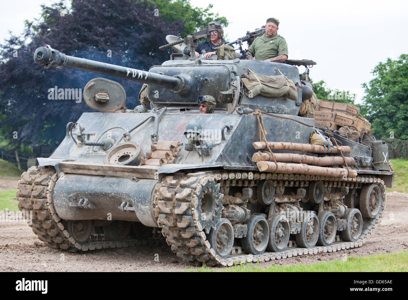 FURY Sherman A4 M2 E8 WWII tatsächliche Tank der Film im Film Fury mit