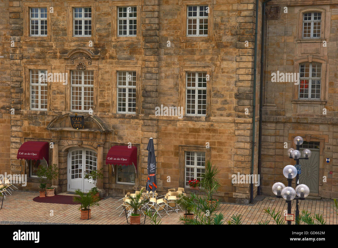 Bayreuth, Cafe an der Oper, Opera Cafe, Oper Street, Opernstrasse, Oberfranken, Franken, Bayern, Deutschland Stockfoto