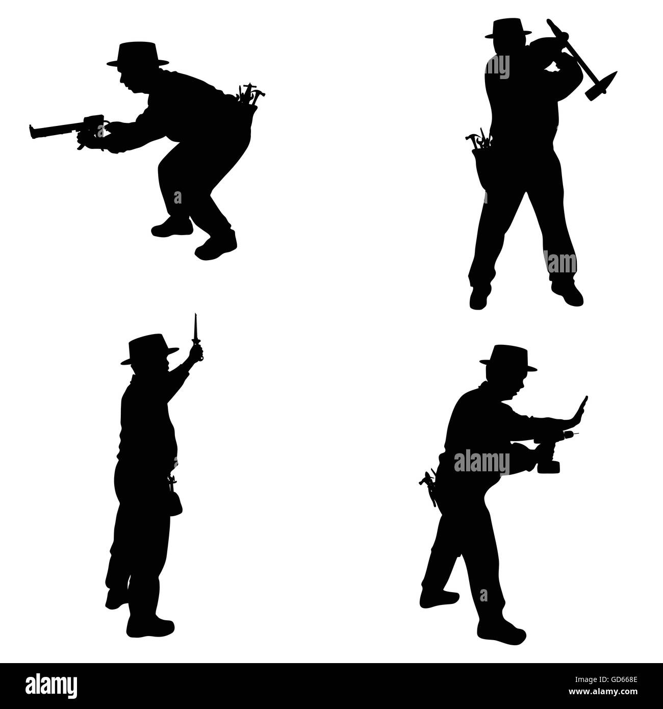 Haus-Arbeiter-Vektor-illustration Stock Vektor