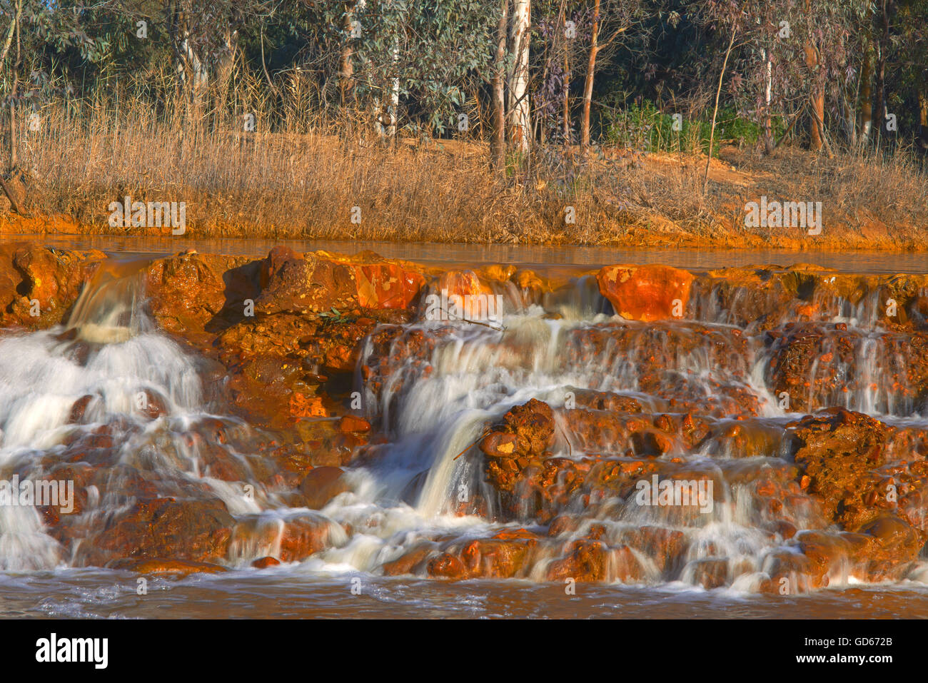 Rio Tinto, Tinto Flusses Rio Tinto Minen, Provinz Huelva, Andalusien, Spanien Stockfoto