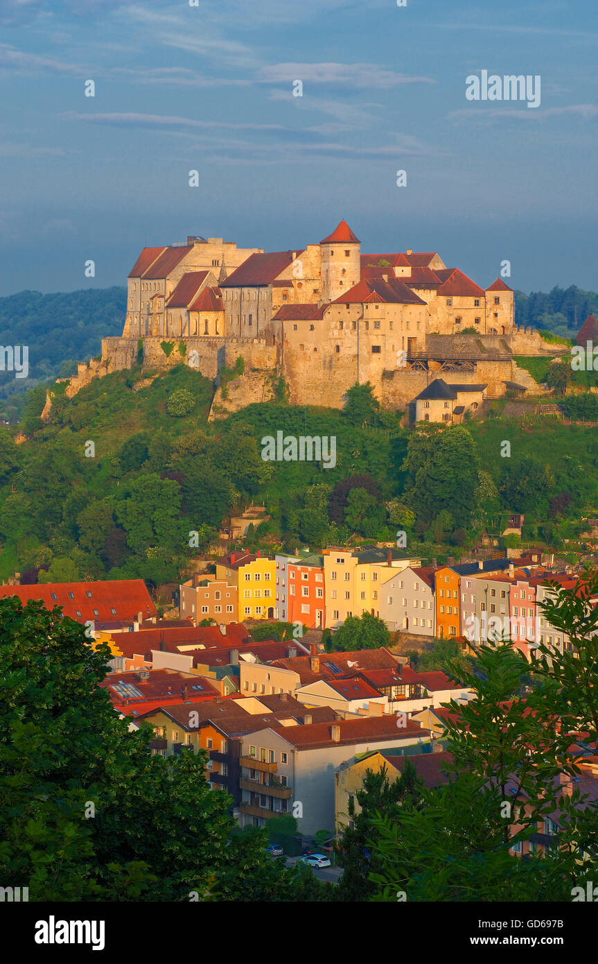 Burghausen, Burg, Altotting Bezirk, Upper Bavaria, Bavaria, Germany Stockfoto