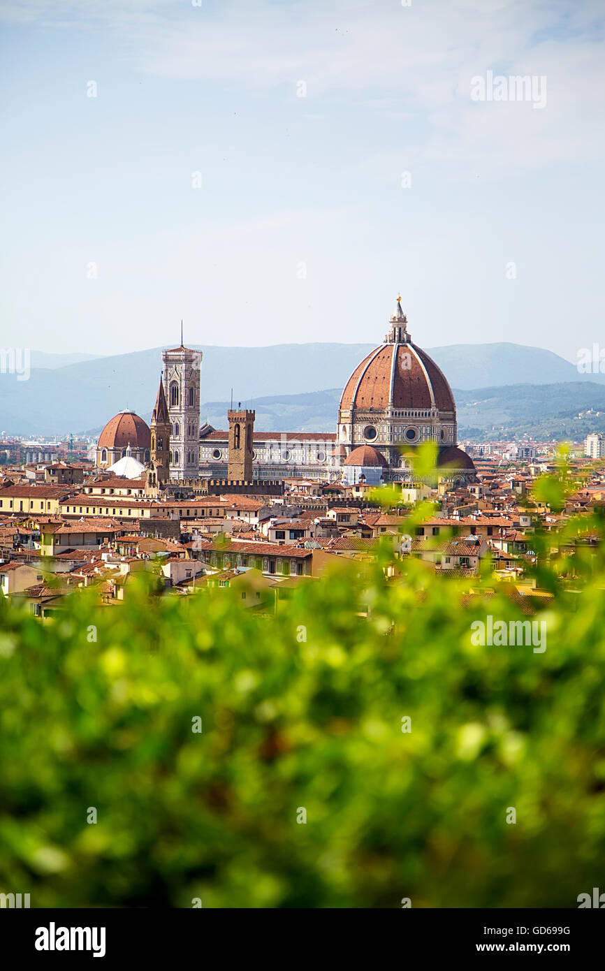 Blick auf die Stadt Florenz in der Toskana, Italien Stockfoto