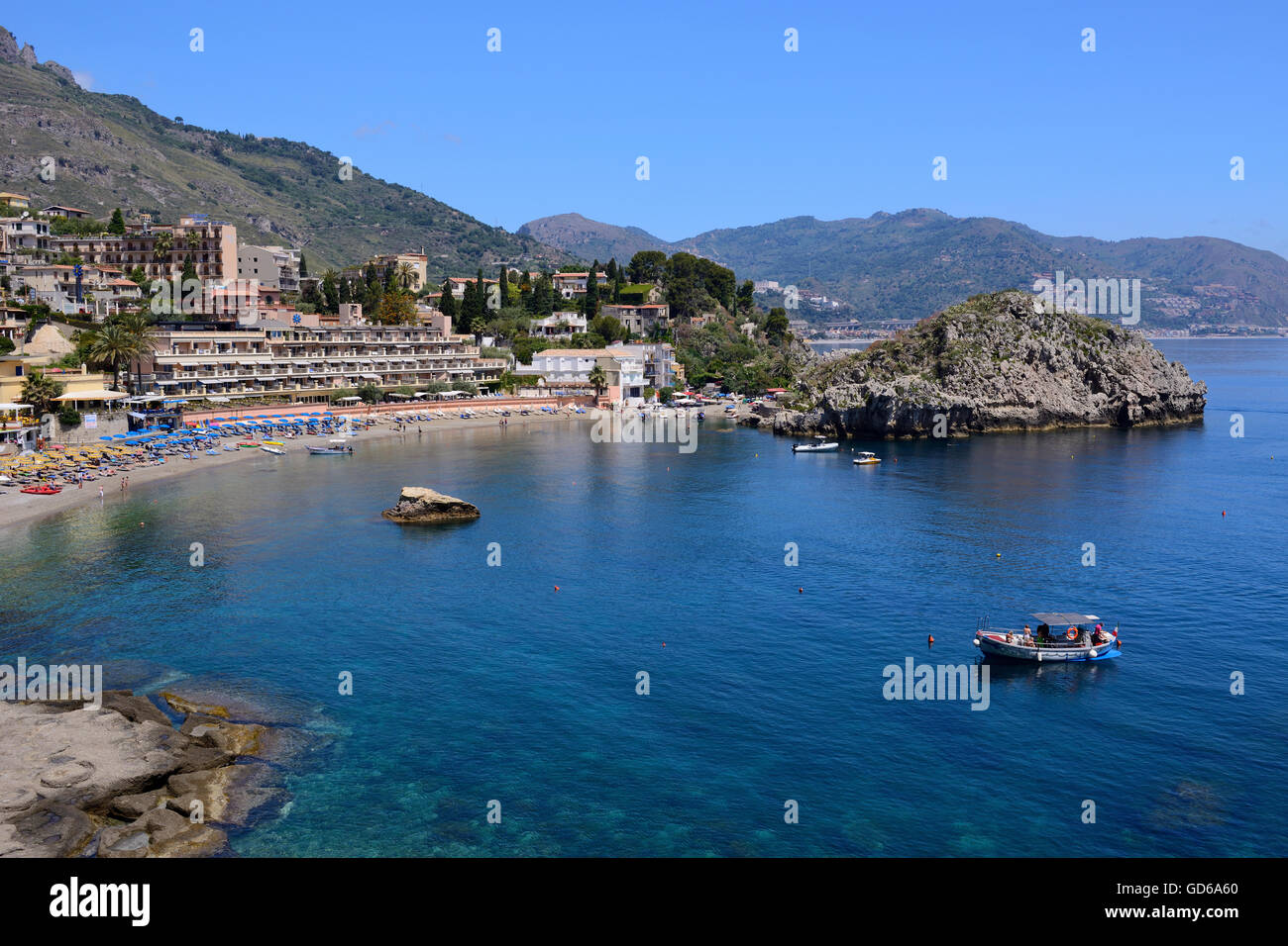 Mazzaro Strand Taormina, Sizilien, Italien Stockfotografie Alamy