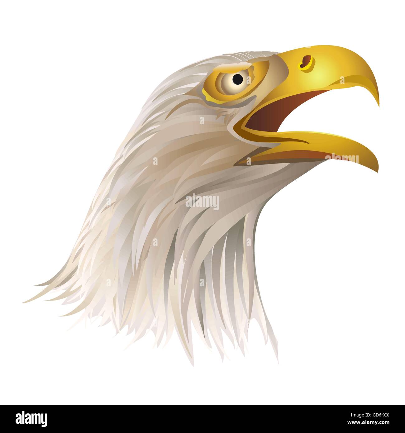 Adler auf weißem Hintergrund. Vector Illustration Stock Vektor