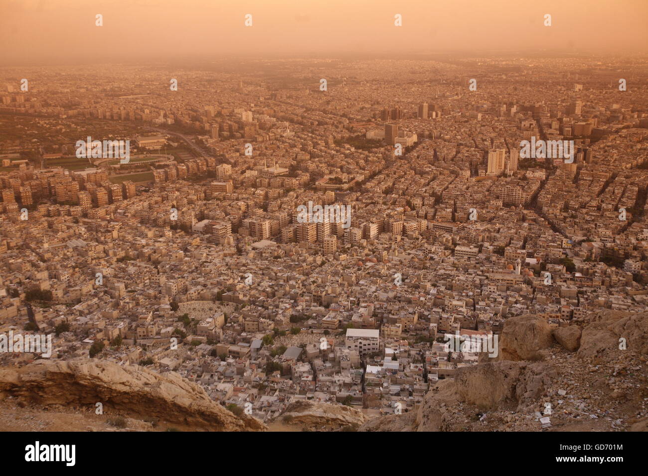 Das Stadtzentrum von Damaskus vor dem Krieg in Syrien im Nahen Osten Stockfoto