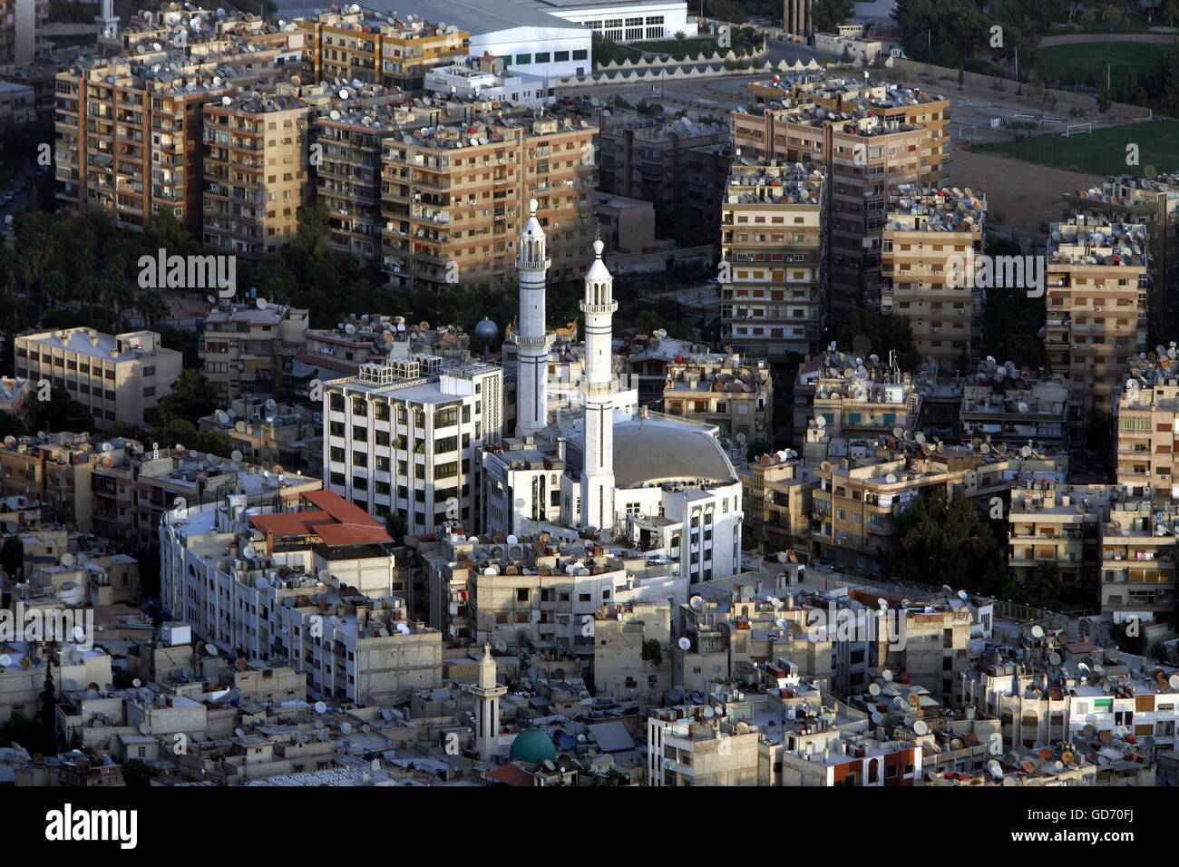 Das Stadtzentrum von Damaskus vor dem Krieg in Syrien im Nahen Osten Stockfoto