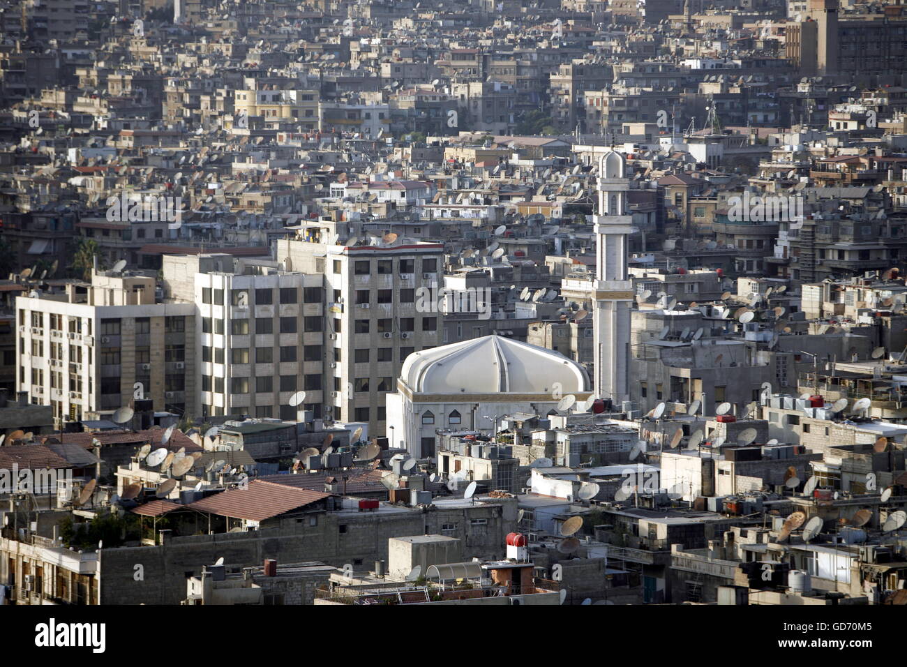 Das Stadtzentrum von Damaskus vor dem Krieg in Syrien im Nahen Osten Stockfoto