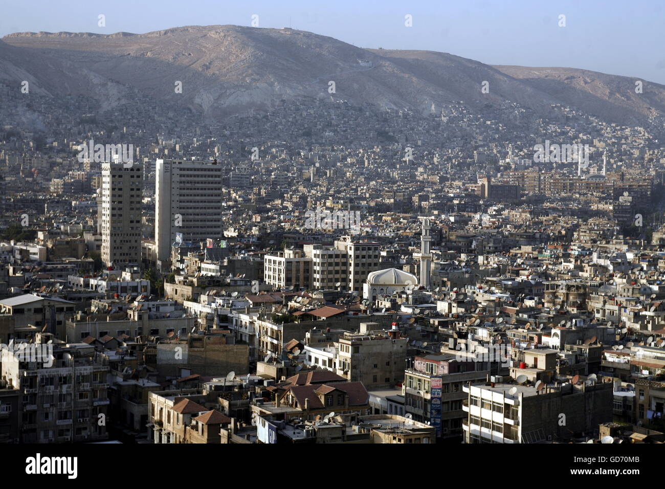 Das Stadtzentrum von Damaskus vor dem Krieg in Syrien im Nahen Osten Stockfoto