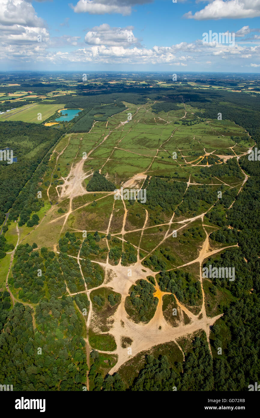 Luftaufnahme, ehemaligen Truppenübungsplatz der britischen Armee des