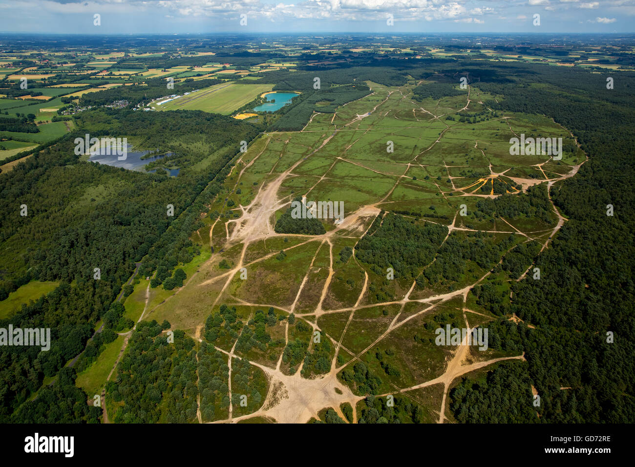 Luftaufnahme, ehemaligen Truppenübungsplatz der britischen Armee des