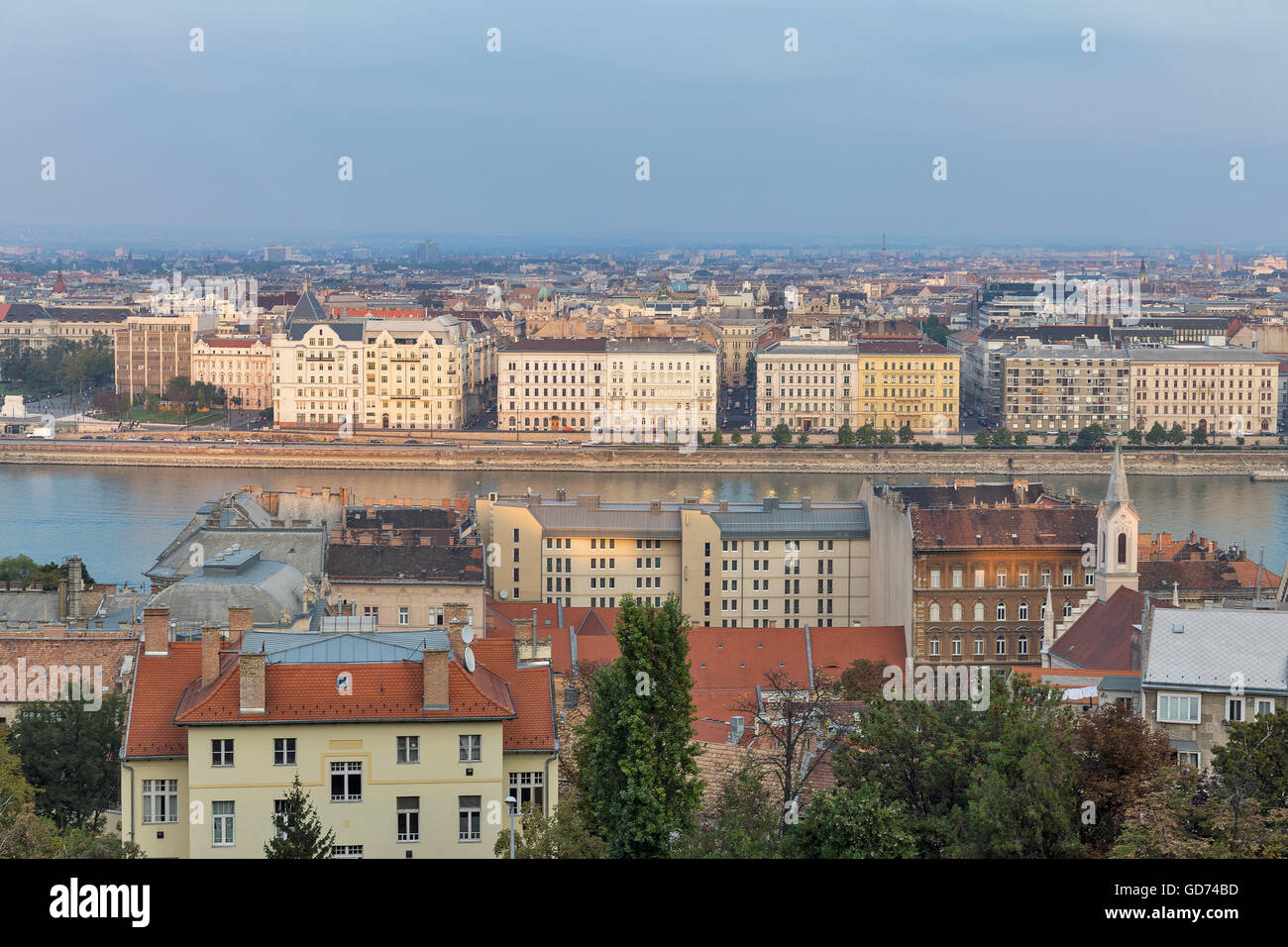 Budapest Innenstadt Stadtbild mit Donau, Ungarn Stockfoto