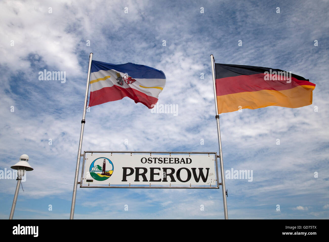 Pier in Prerow Ostsee Resort, Halbinsel Fischland-Darß-Zingst, Mecklenburg-Vorpommern Stockfoto