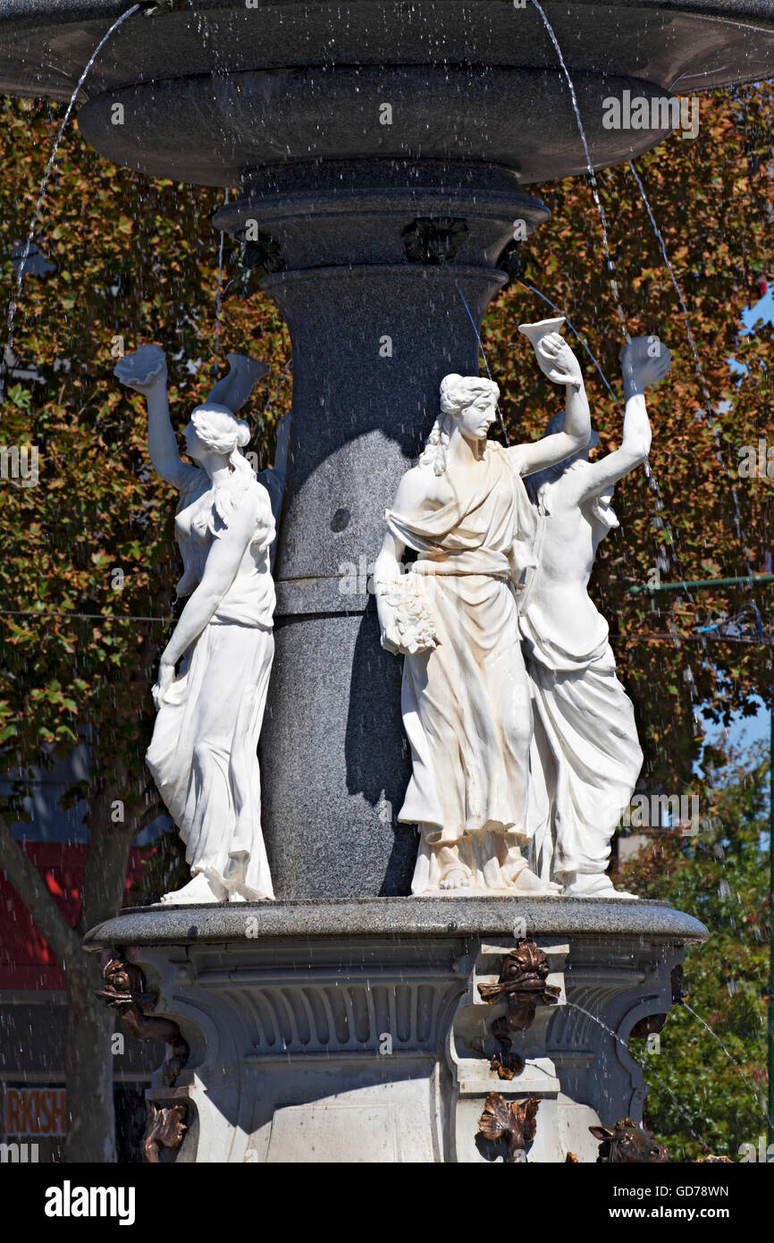 Die Alexandra Fountain circa 1878 befindet sich in der Stadt Bendigo Victoria Australia. Stockfoto