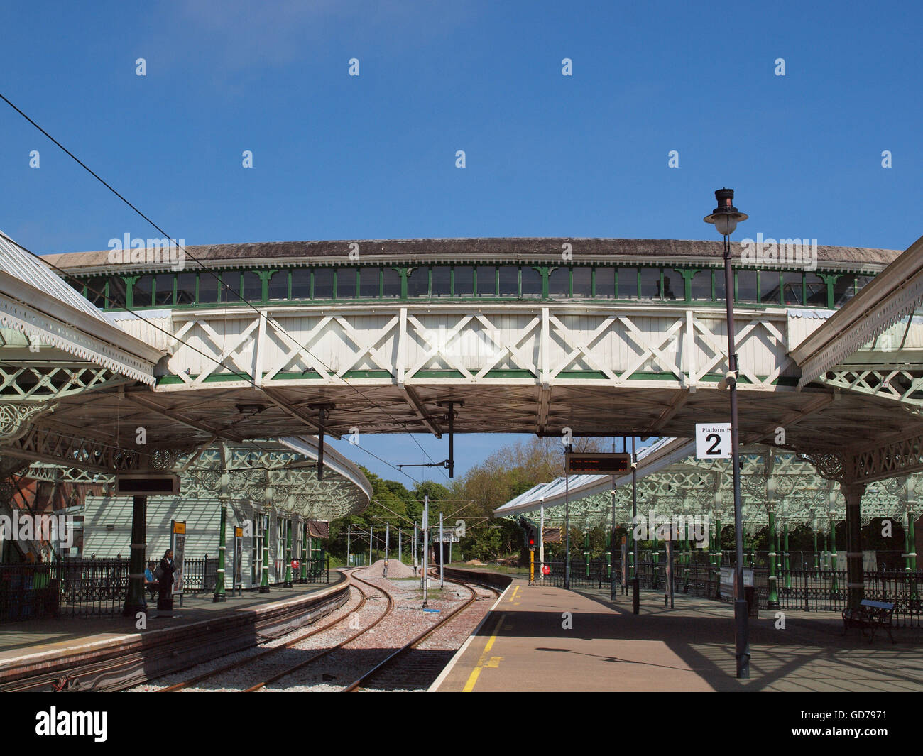 Tynemouth Bahnhof ist ein Klasse-11 s-Station und eines der schönsten Beispiele der viktorianischen Seestadt Bahnhof Stockfoto