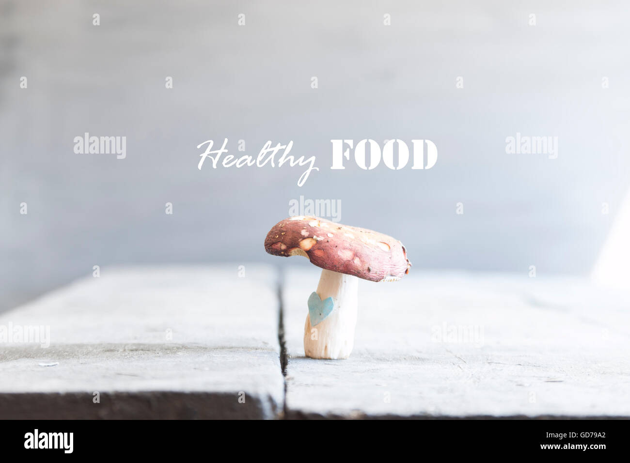 Gesunde Ernährung-Schriftzug Stockfoto