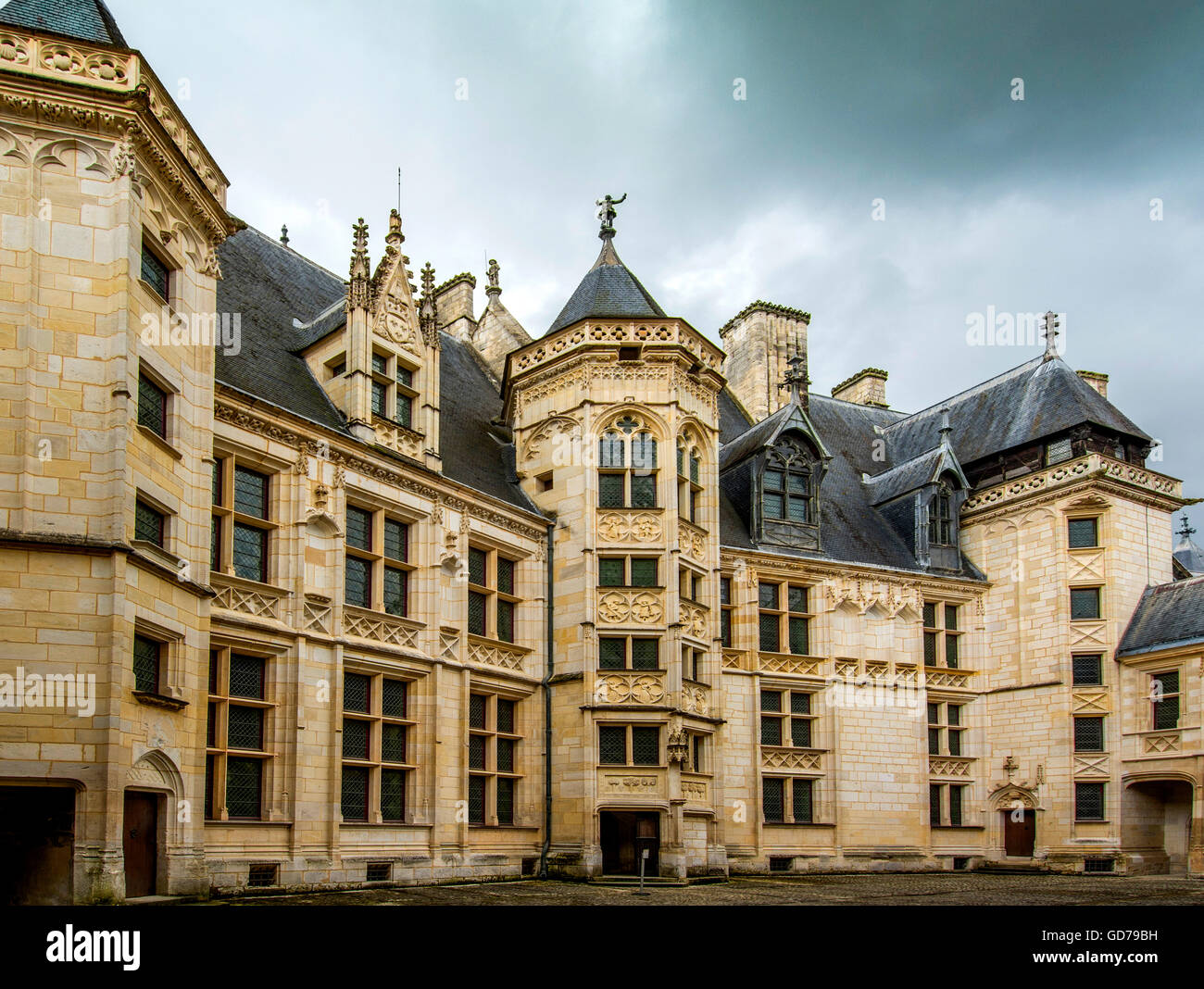Bourges Europäische Kulturhauptstadt 2028, Jacques Coeur Palast, Departement Cher, UNESCO-Weltkulturerbe, Centre-Val de Loire, Frankreich, Europa Stockfoto
