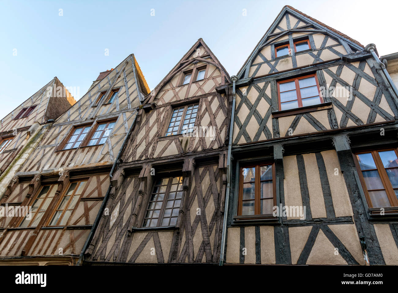 Bourges, Fachwerkhäuser, Departement Cher, Region Centre-Val de Loire, Frankreich Stockfoto