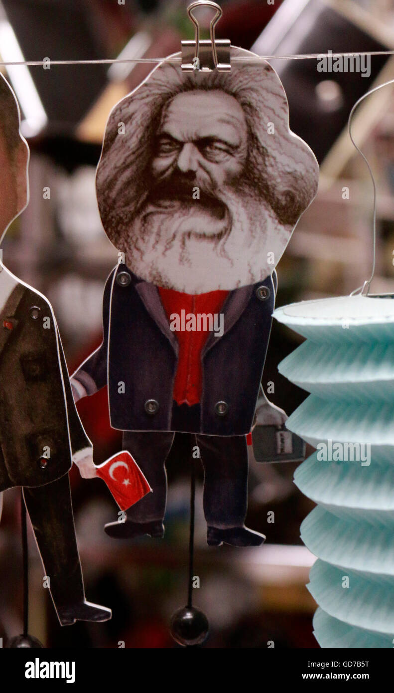 Karl Marx - Marionette, Juni 2016, Berlin. Stockfoto