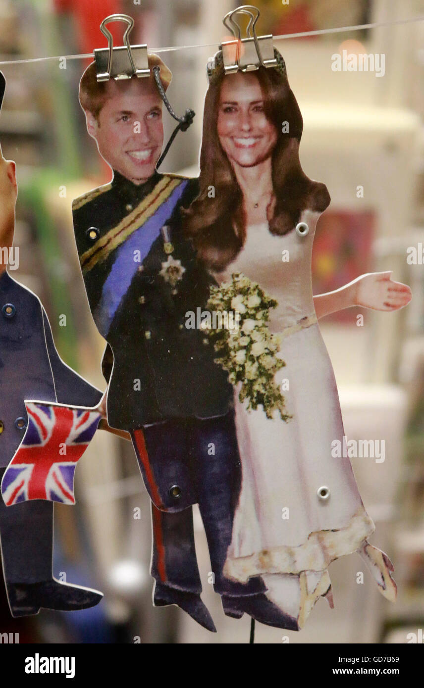 Prinz William Und Herzogin Kate - Marionette, Juni 2016, Berlin. Stockfoto