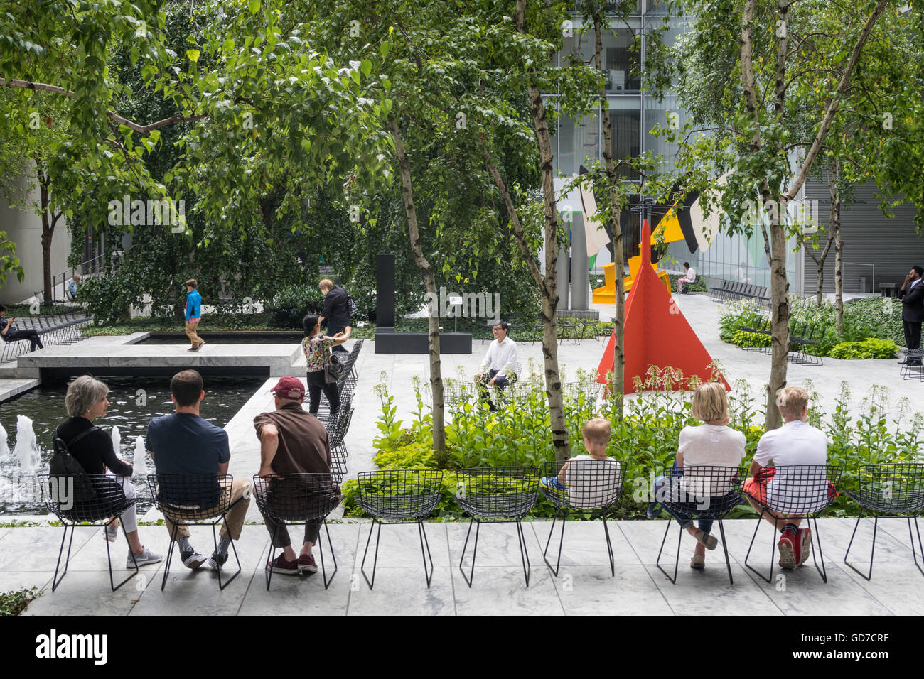 Museum für moderne Kunst, Abby Aldrich Rockefeller Sculpture Garden, NYC Stockfoto