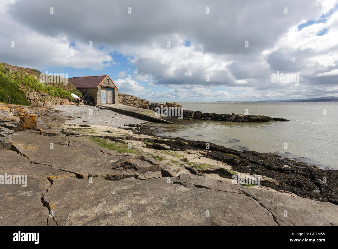 Alten Lifeboat Station Moelfre Anglesey Stockfoto