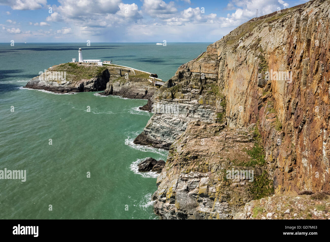 South Stack Leuchtturm heilige Insel Anglesey Stockfoto