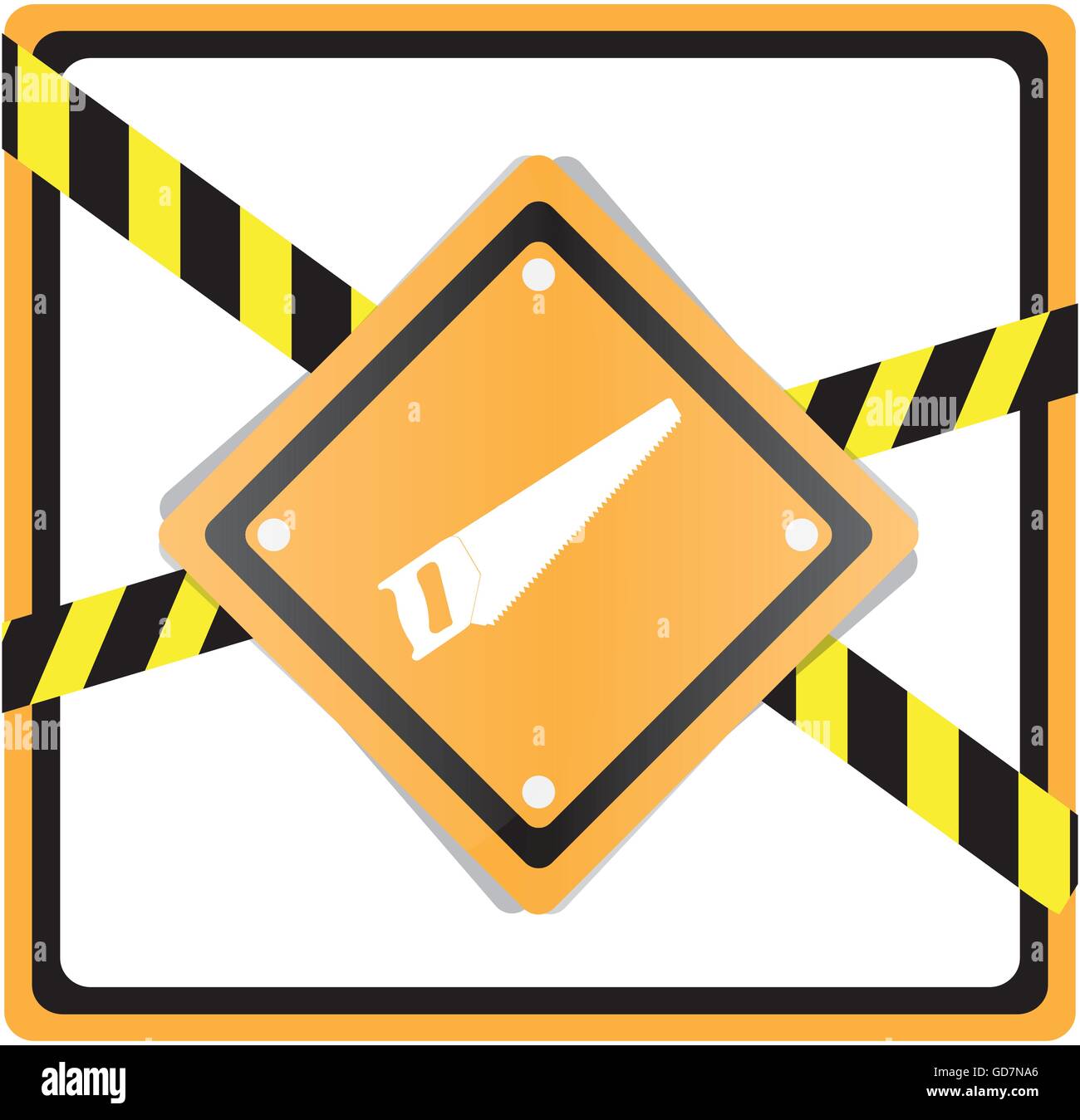 Isoliert, Label, Bau-Symbol, Vektor-illustration Stock Vektor