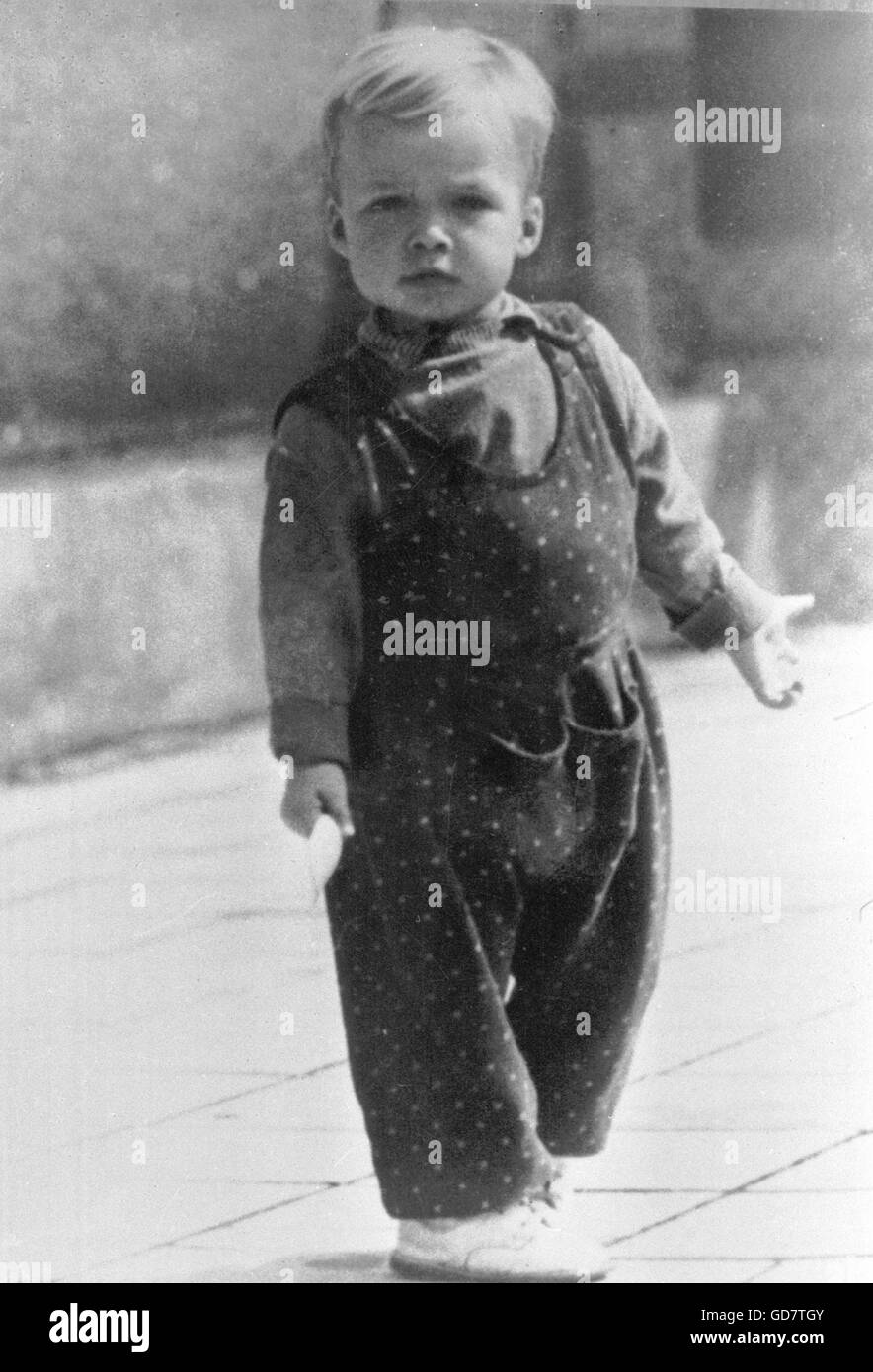Tschechische Tennislegende Ivan Lendl als 17 Monate altes Kind, Ostrava, Tschechoslowakei, 1962