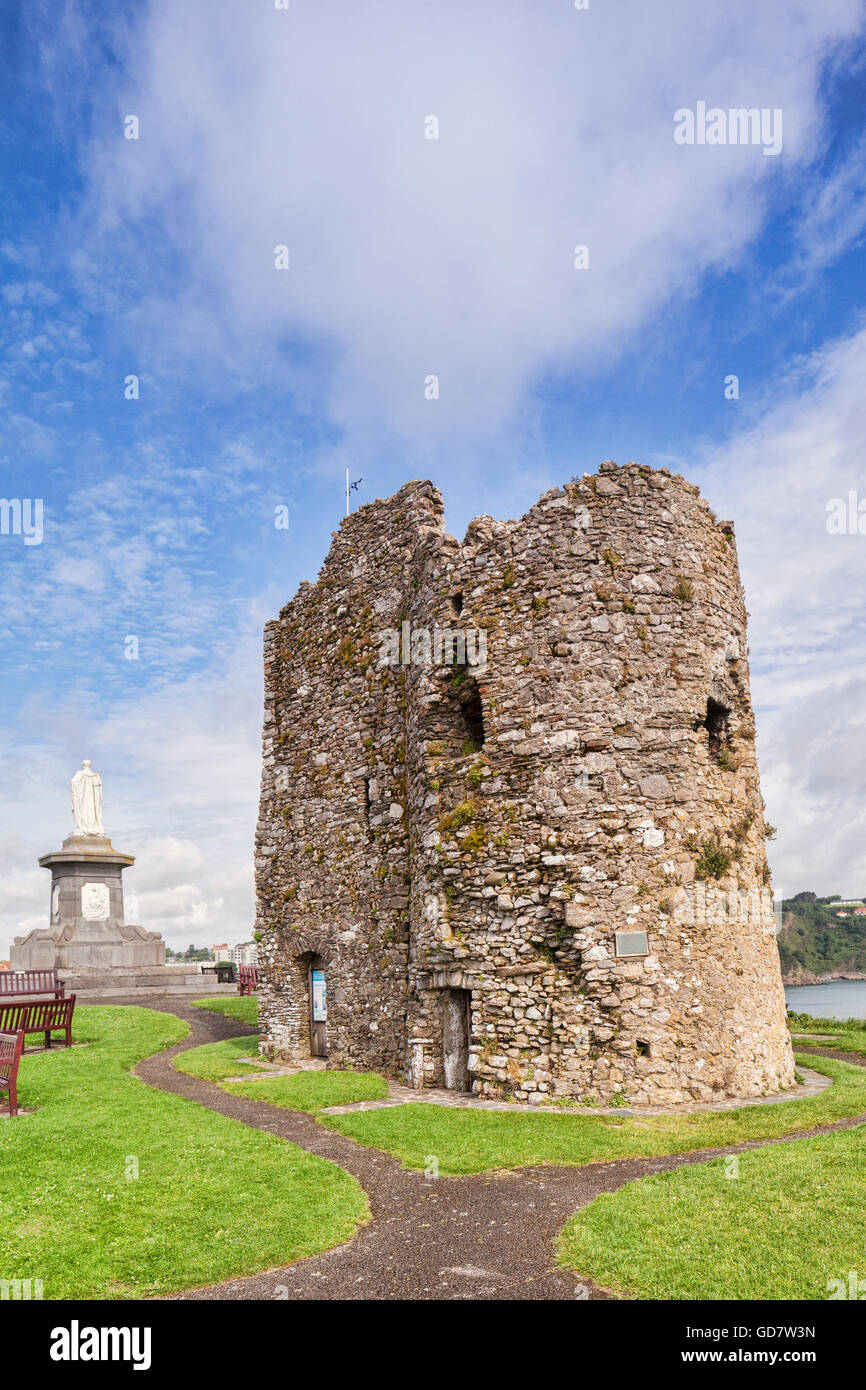 Tenby Burg, Pembrokeshire, Wales, UK Stockfoto