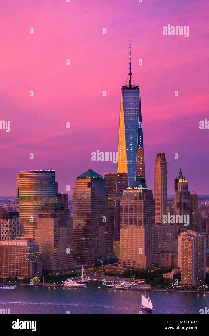 Battery Park ist ein 25-Hektar (10 ha) öffentlicher Park befindet sich an der Südspitze von Manhattan in New York City Stockfoto